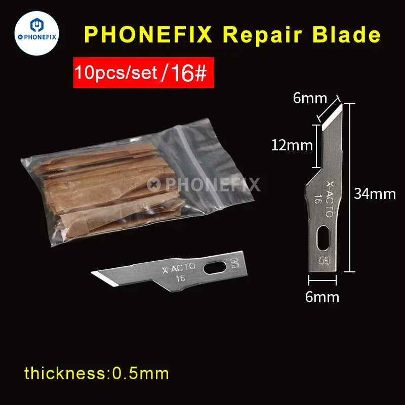10pcs Precision Scalpel Knife Blades Set | Non-Slip Metal Engraving Craft Knives for P close-up view
