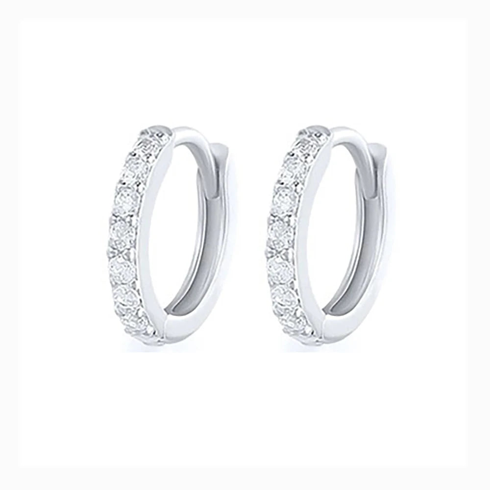 2Pcs Rainbow Little Huggies Stainless Steel Hoop Earrings Girl Tiny Rings Cartilage Smal detail view
