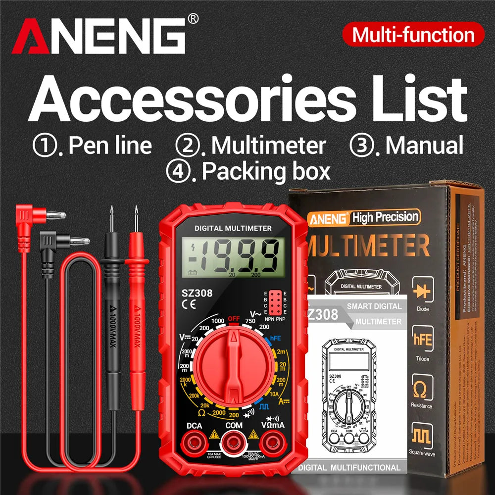 ANENG SZ308 1999 Count Digital Multimeter | High-Precision AC/DC Tester alternate view