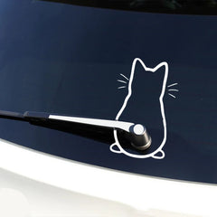Fun Cat Car Interior Stickers for Window Rear Glass detail view