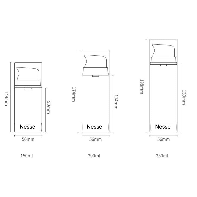 150ML/200ML/250ML Travel Vacuum Bottling Set Push-Type Small Watering Can Lotion Bo additional angle