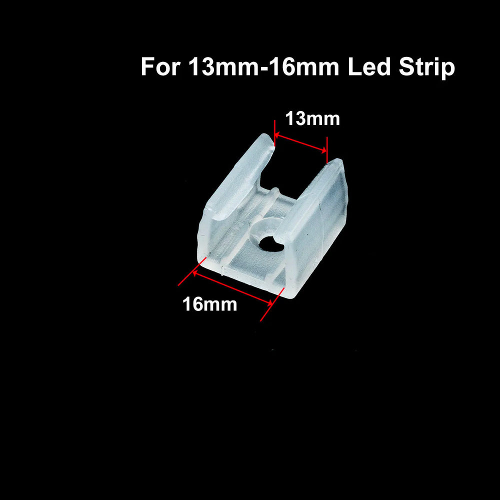 LED Strip Fixing Clips 6mm 8mm 10mm 12mm for 2835 Neon 220V additional angle