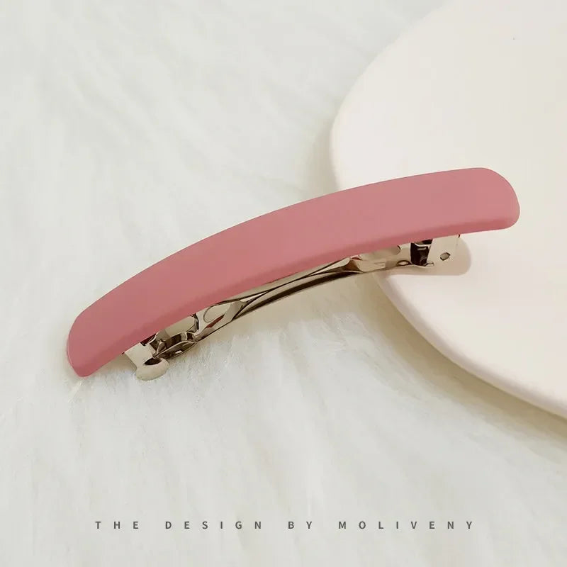 Frosted Back of The Head Hair Clips Headdress Female Lady Simple Large Hair Clip Spring Clip Hair Styling Hairpin Korean Fashion