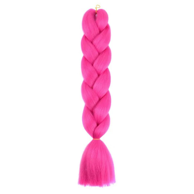 Synthetic 24Inch Jumbo Braids Extensions Long Yaki Straight Braiding Hair Afro Ombre lifestyle view