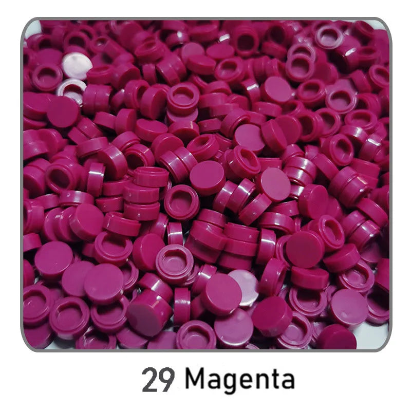 1000Pcs Tile 1x1 Round Building Blocks | 52 Color DIY Educational Creative Toy Set detail view