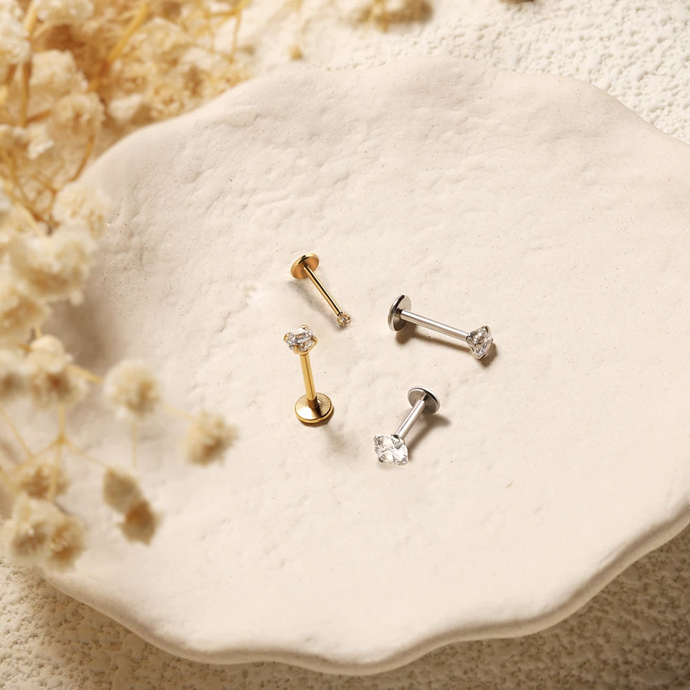 Mariasz Minimalist 1.0mm Stainless Steel Eearring Nose Stud Cartilage Piercing Jewelr lifestyle view