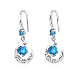2026 925 Sterling Silver Round Elephant Cherry Sparkling Lnlaid Earrings Suitable for Wo detail view