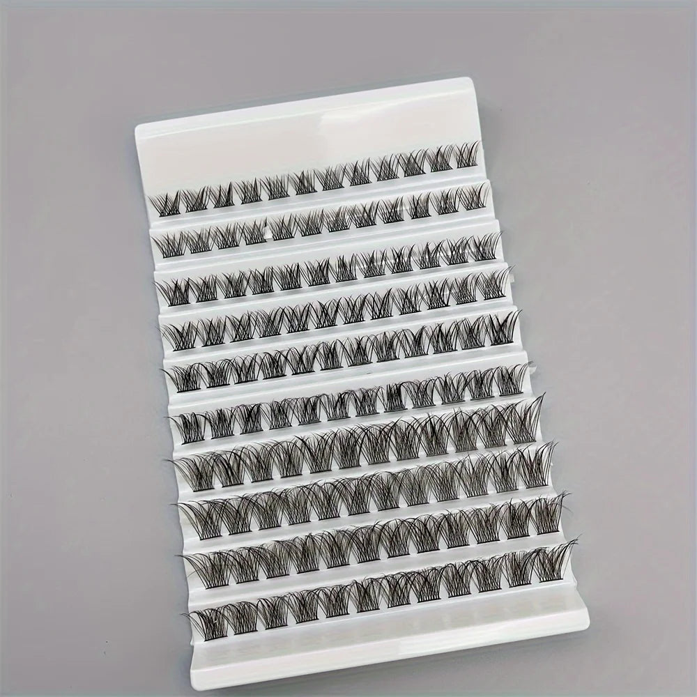 10 Rows Single Cluster Fluffy Lash Natural Look Eyelash Extensions 8-16MM Mixed Len additional angle