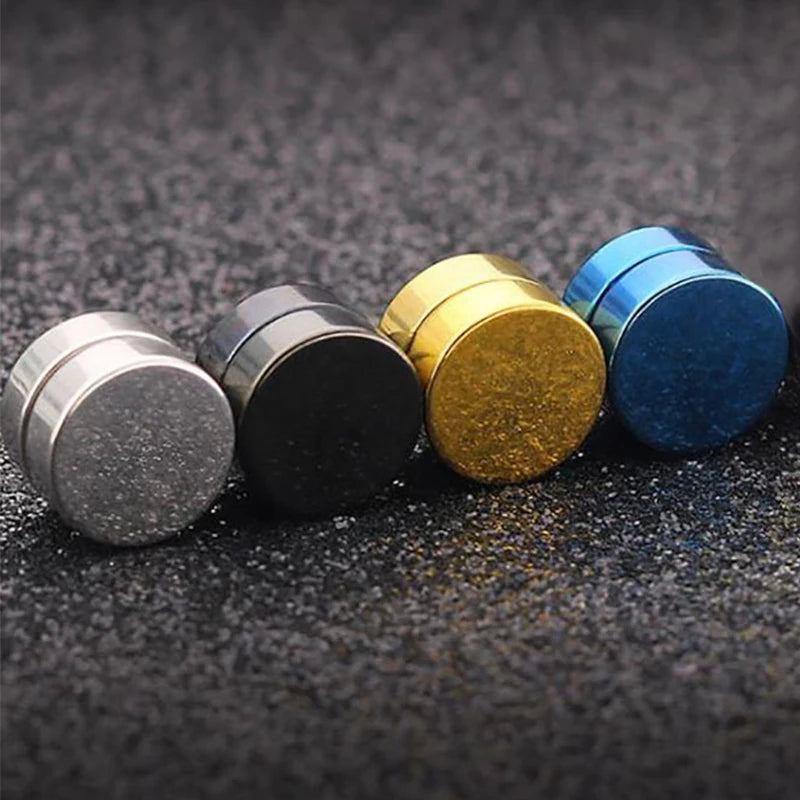 6mm/8mm/10mm/12mm Round Circle Non Piercing Strong Magnet Magnetic Mens Ear Clip Non P close-up view