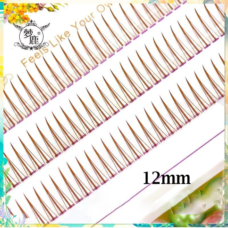 Brown Lashes A Type False Eyelashes 8-12mm | Natural Fairy Lash Clusters for Korean M lifestyle view