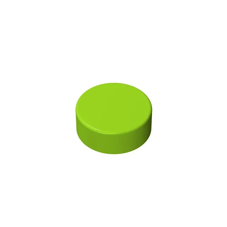 Gobricks GDS-612 Flat Tile 1x1 Round | Compatible Building Block close-up view