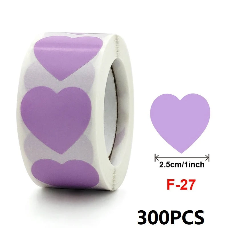 100-500PCS Thank You Stickers | Heart Shaped Merci Labels for Packaging and Gifts close-up view