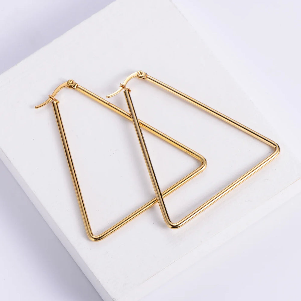Trendy Hollow Heart Earring Cuff | Fashion Hoop Earrings for Women close-up view
