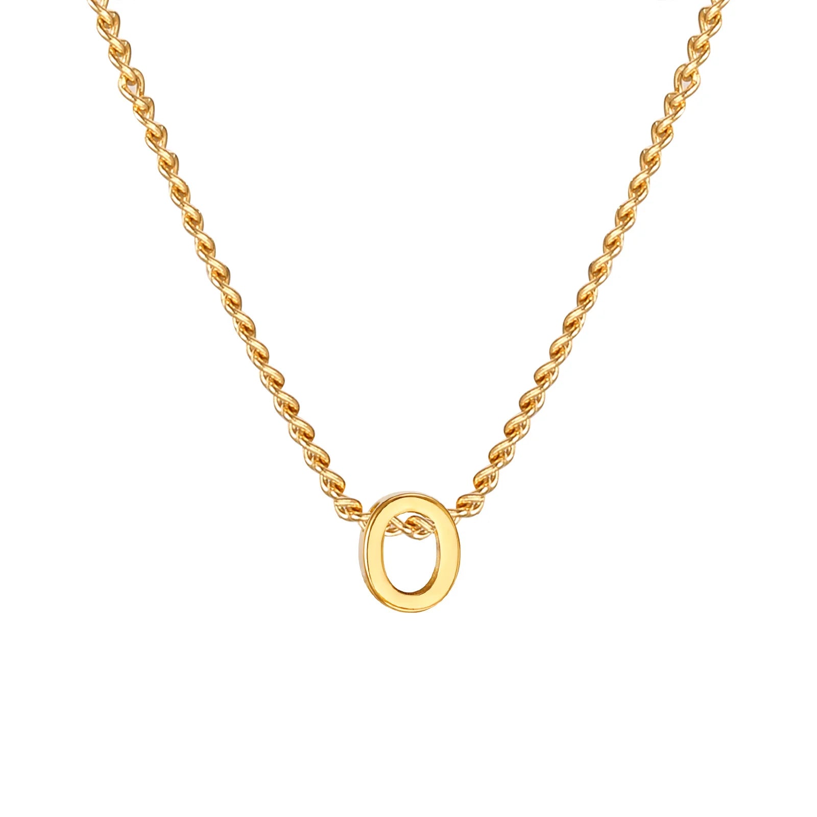Vnox Chic Tiny A-Z Letters Necklaces for Women Girls, Gold Color Stainless Steel In additional angle