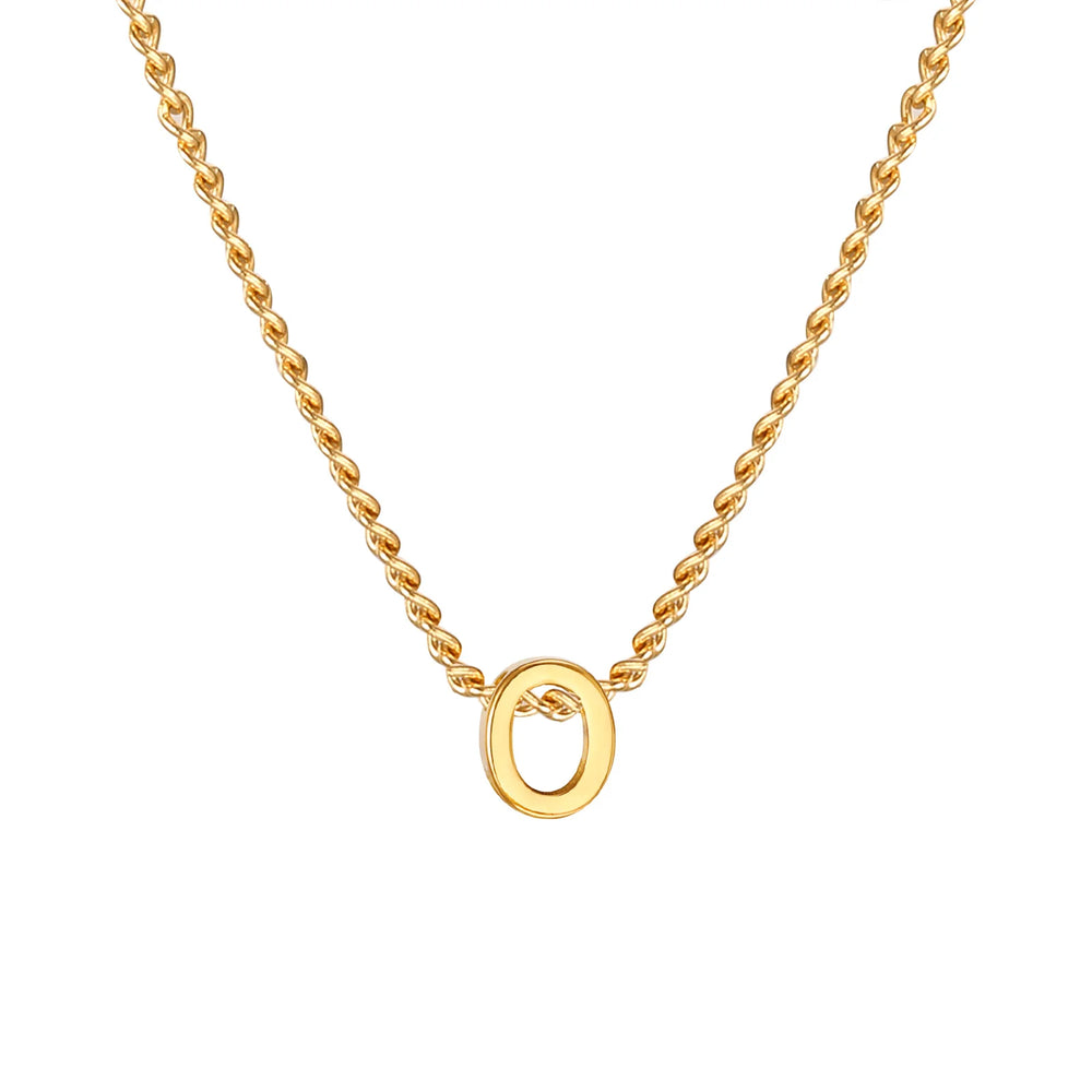 Vnox Chic Tiny A-Z Letters Necklaces for Women Girls, Gold Color Stainless Steel In additional angle