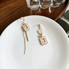S925 Asymmetrical Drop Earrings | Fashion Statement Jewelry detail view