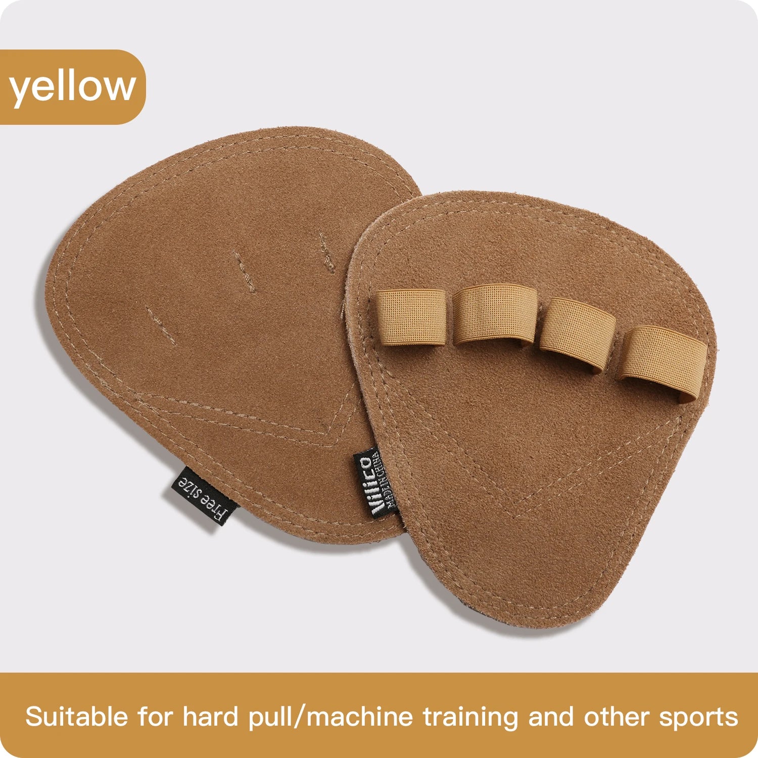 Powerlifting Gym Gloves | Breathable Weightlifting Gloves with Leather Palm Guard f additional angle