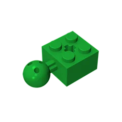 Gobricks GDS-976 Technical Brick Modified 2 x 2 with Ball Joint and Axle Hole | Compa alternate view