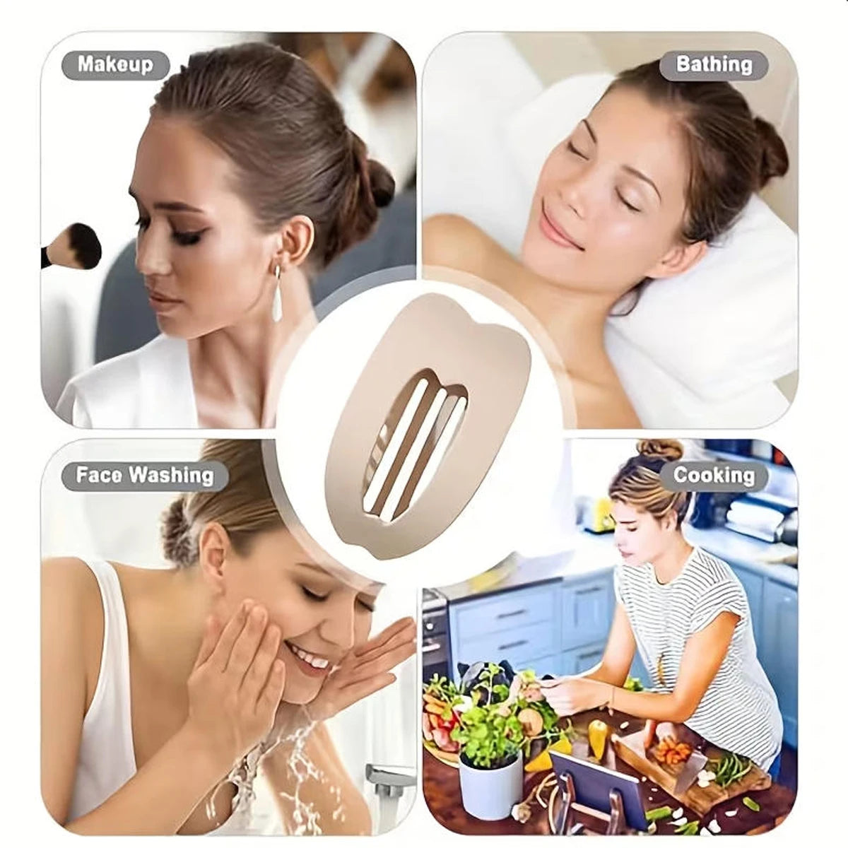 4pcs Flat Hair Clips Large Strong Hold Non-Slip Grip for Thick And Fine Hair Solid Color