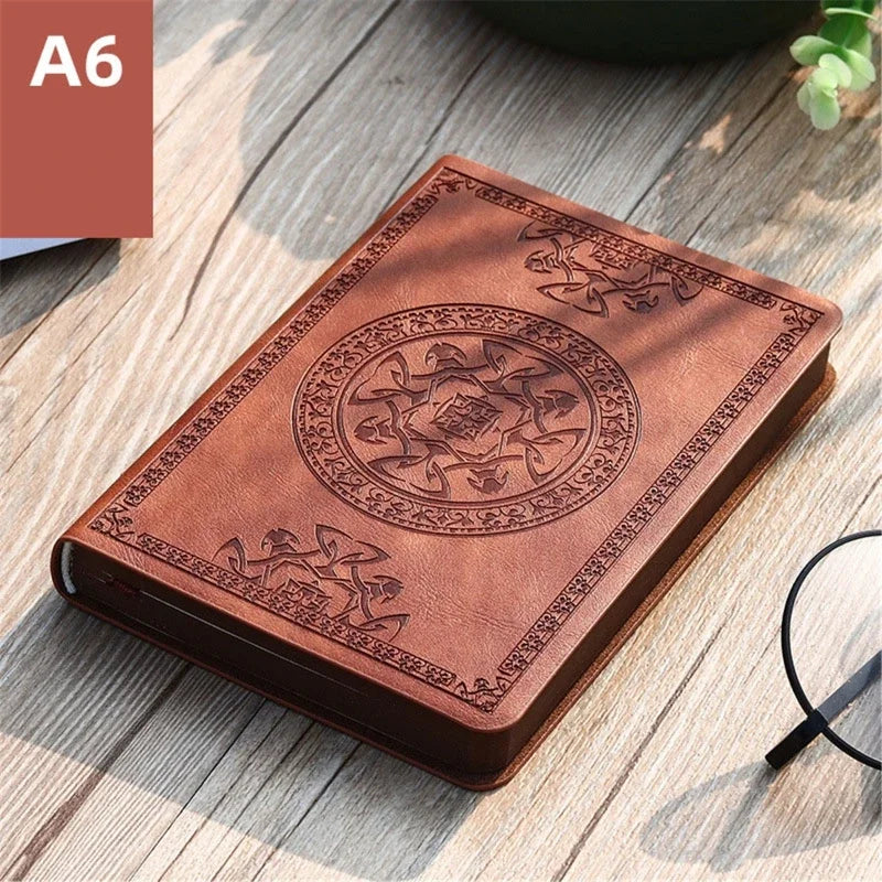 Vintage Leather Notebook – Portable Diary and Journal (A6 Size)