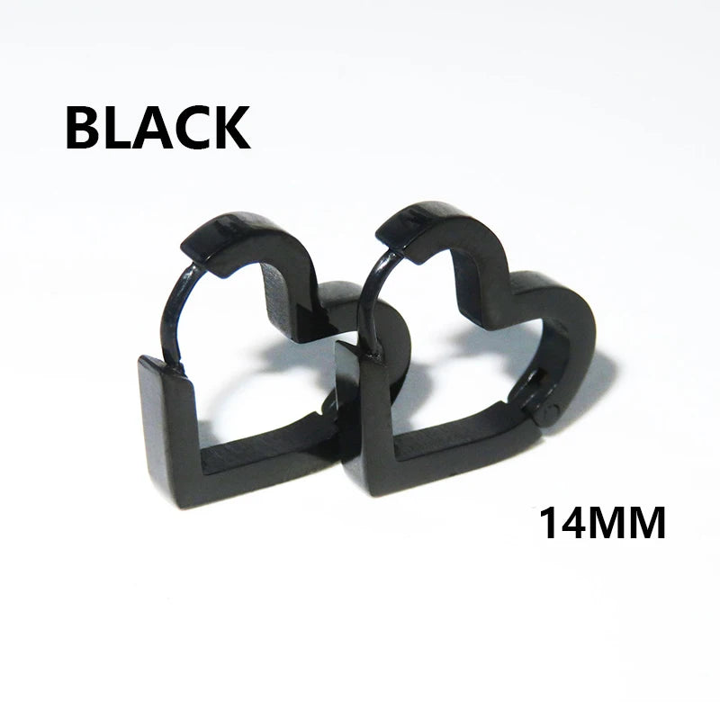 1 Pair Stainless Steel Geometric Triangle Unisex Punk Rock Earrings Women Men Piercin lifestyle view