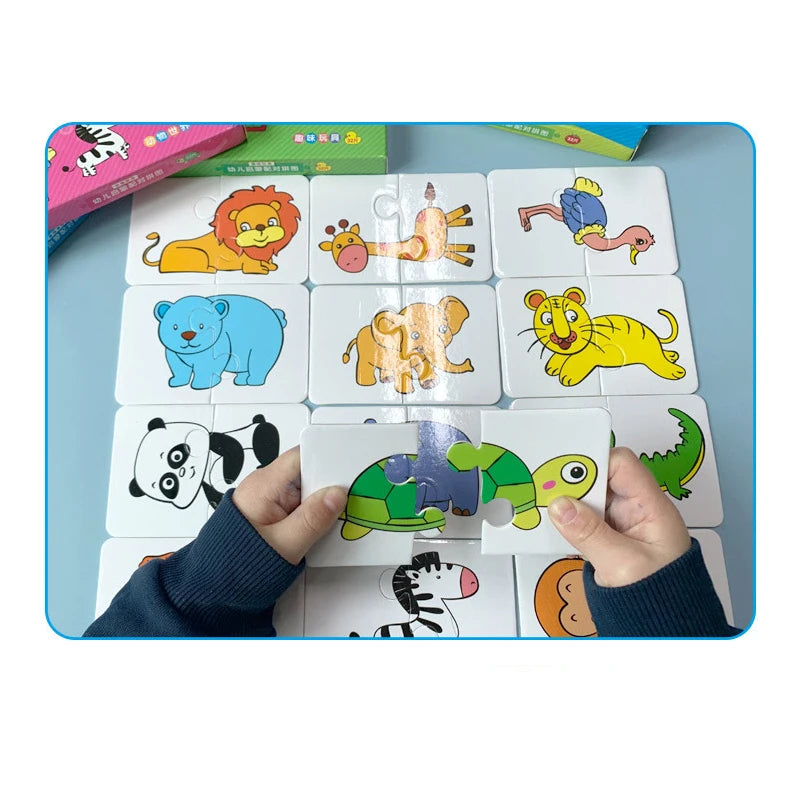 Montessori Cards Educational Toys for Children Learning Educational Puzzles Develop Co close-up view