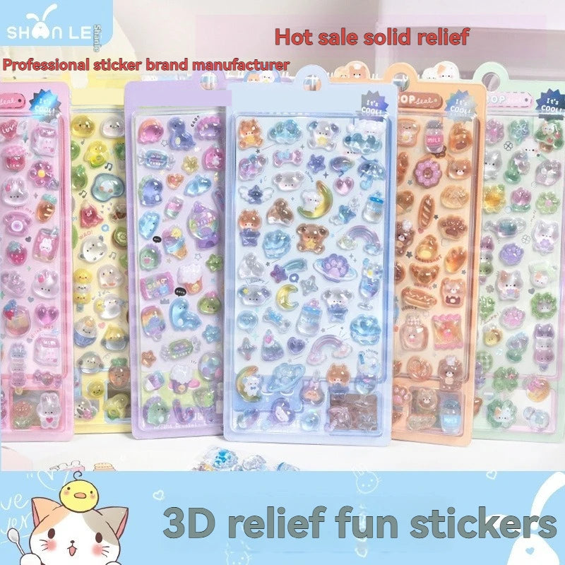 3D Food Stamping Seal Sticker | Japanese Anime Decorative Craft Stickers for Kids