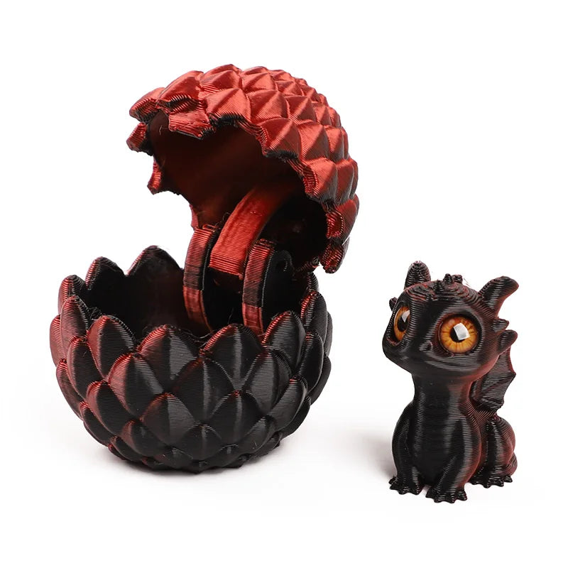 Cute 3D Printed Dragon Eggs with Mini Dragon Surprise Toys for Kids Birthdays Party additional angle