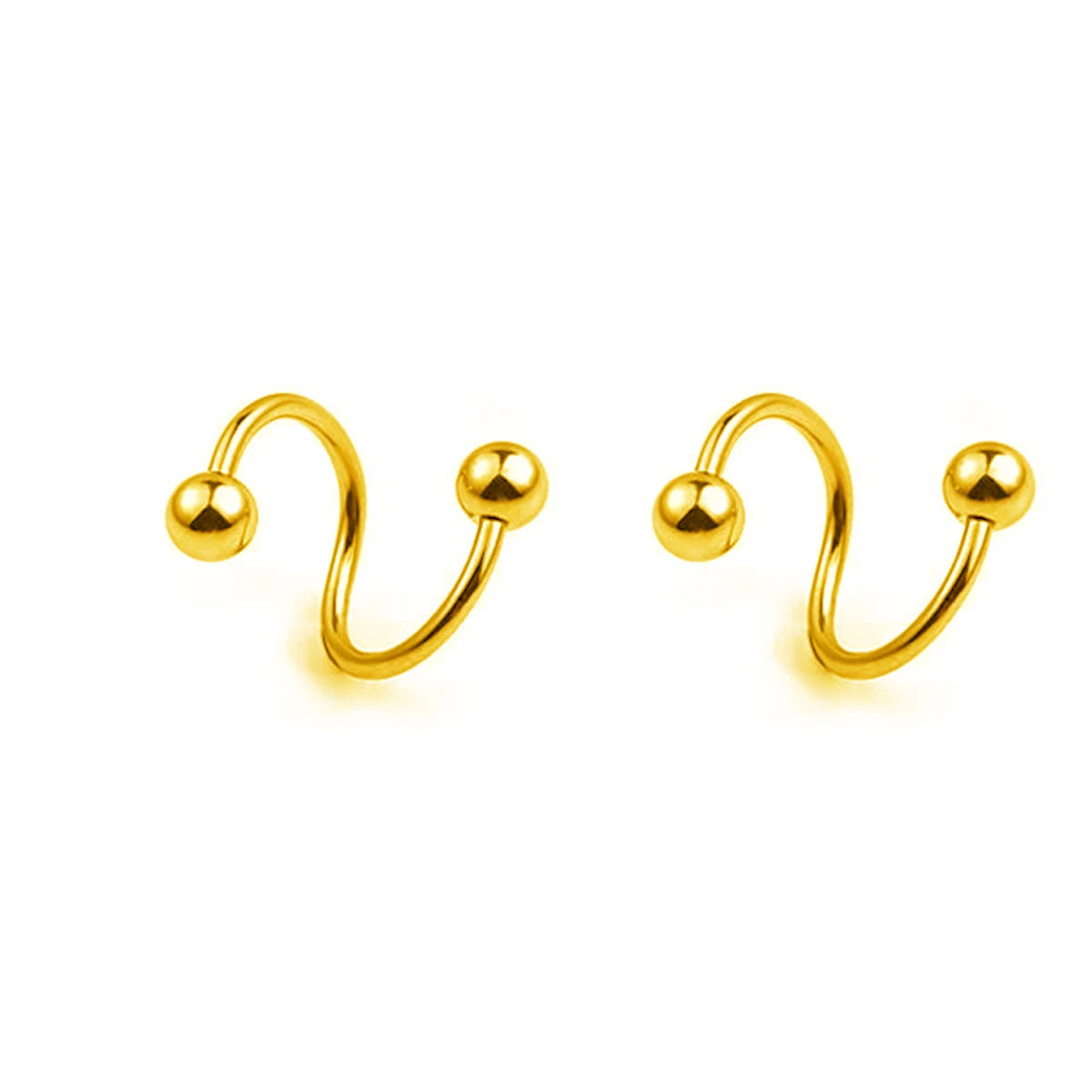 Women's Spiral Earrings Piercing Jewelry Multi-Use Body Jewelry - Lips Nose Septum Tragu detail view