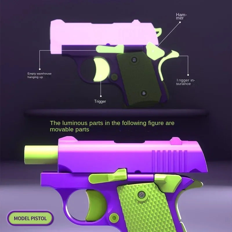 3D Mini 1911 Gravity Fidget Toy | Stress Relief Decompression Toy Gun lifestyle view