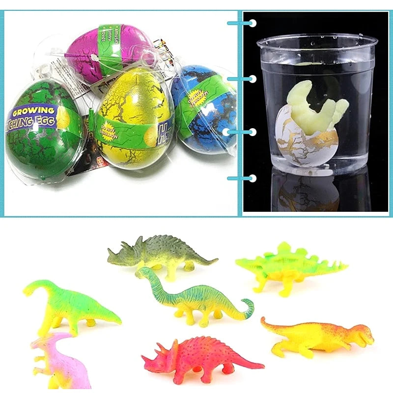 4PCS Big Size Magic Crack & Hatching Dinosaur Eggs Water Grow Animal Novelty Educatio alternate view