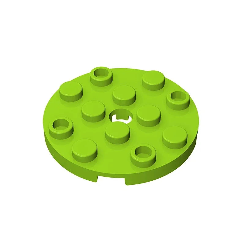 Gobricks GDS-841 Round Plate 4x4 with Hole | Compatible Building Block for DIY Creations