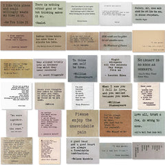 50PCS Retro Typewriter Style Motivational Quotes Stickers Inspirational Vintage Journa close-up view
