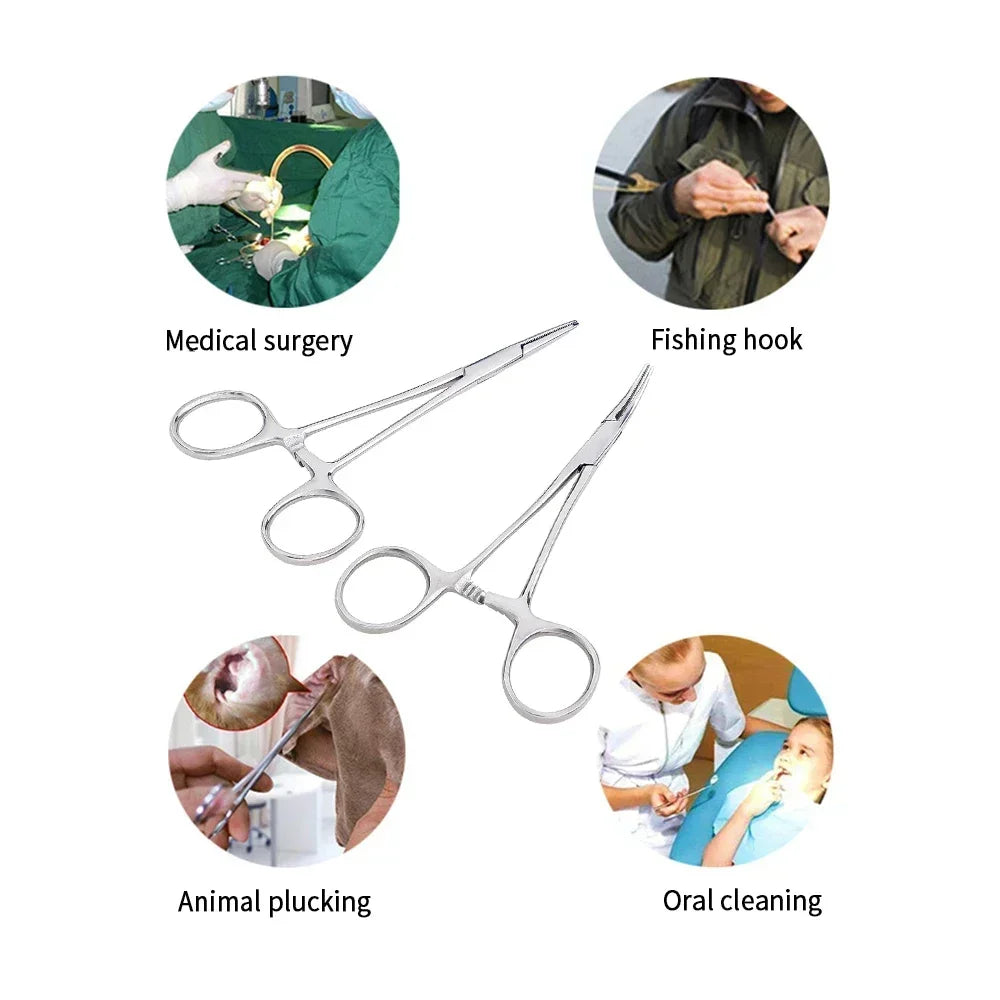 Stainless Steel Locking Forceps | Multi-Purpose Hemostatic Clamp for Fishing and Cr additional angle