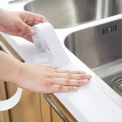 Shower Bath Sealing Tape Strips PVC Self Adhesive Waterproof Wall Sticker for Bathroom close-up view