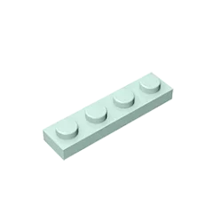 Gobricks GDS-504 Plate 1 x 4 | Compatible Building Block Pieces close-up view