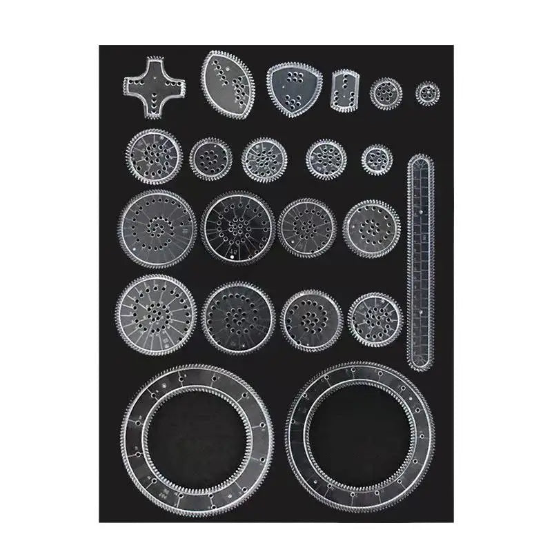 Roulette Drawing Tools Learning Painting Puzzle Toys Art Tool22pcs Drawing Toys Set G alternate view