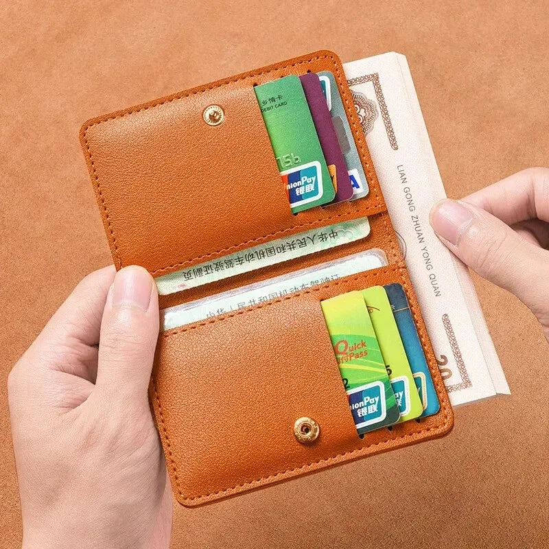 Ultra Slim PU Leather Wallet | Minimalist Credit Card Coin Purse for Women