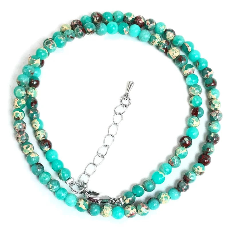 2025 Natural Stone Crystal Choker Necklace | 4mm Bohemian Adjustable Choker alternate view