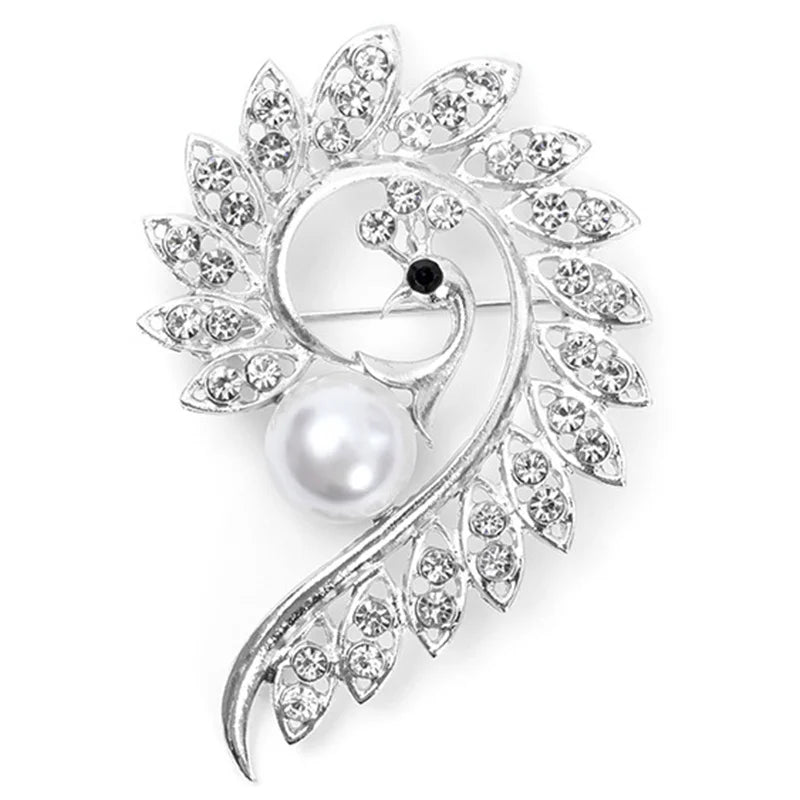 Elegant Pearl Flower Brooch Pin Badge For Women Girls Fashion Clothes Decoration Jewelry Gifts