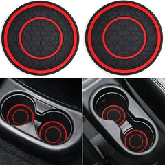 New 2-piece Anti Slip Mat Car Coaster Durable Car Cup Holder Coaster Universal Dust-proof Protection for Car Interior