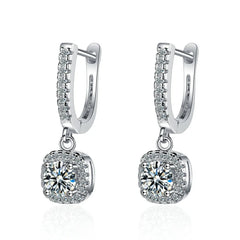 2CT Moissanite Huggie Hoop Earring for Women Lab Created Diamond 925 Sterling Silver alternate view