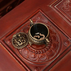 Metal Incense Burner Ornaments | Zen Sandalwood Tower Incense Holder for Home close-up view