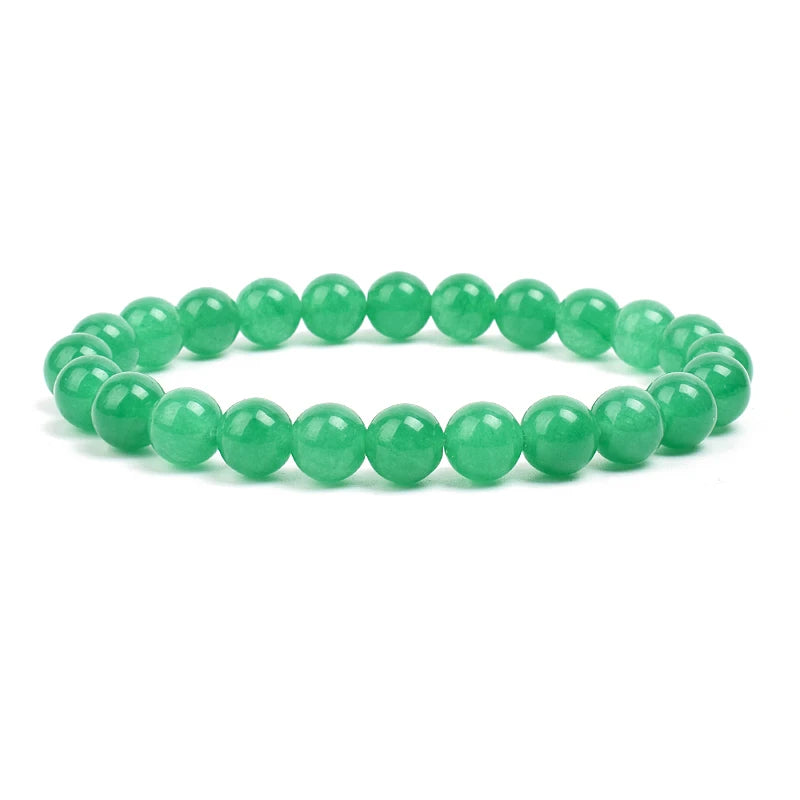 Natural Stone Beads Bracelet For Women Men Amethysts Crystal Quartzs Aquamarines Jade alternate view