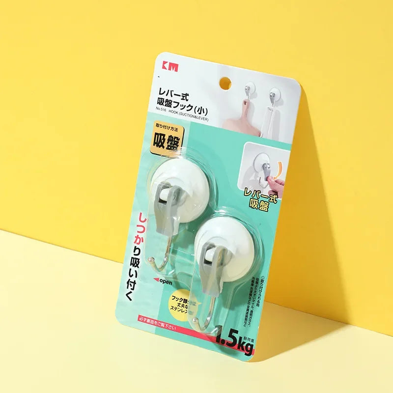 Suction Hook Strong Vacuum Power Home Storage Organizer Rack with Unique Style additional angle