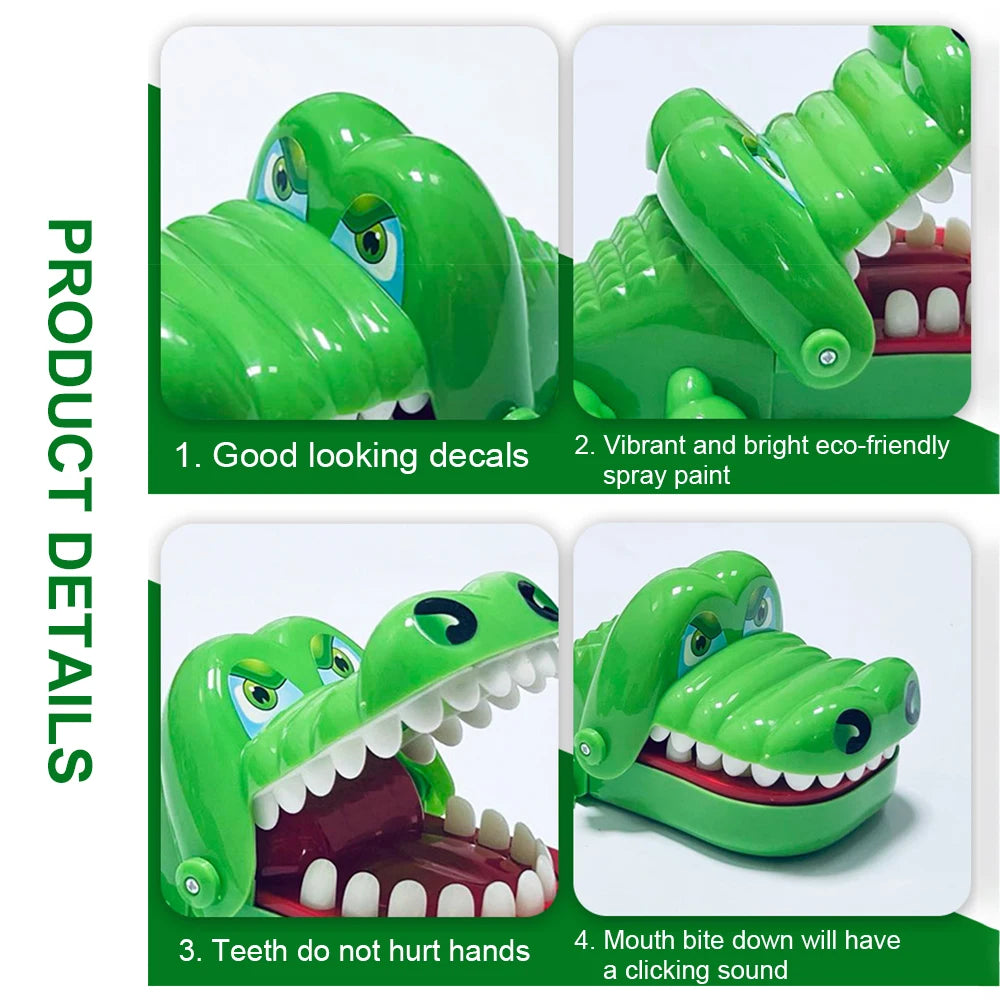 Crocodile Teeth Toys For Kids Alligator Biting Finger Reaction Training Funny And Pare close-up view