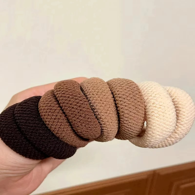 5/10 Mix Color High Elasticity Thickened Versatile Simple Scrunchies Hair-Friendly Ra lifestyle view