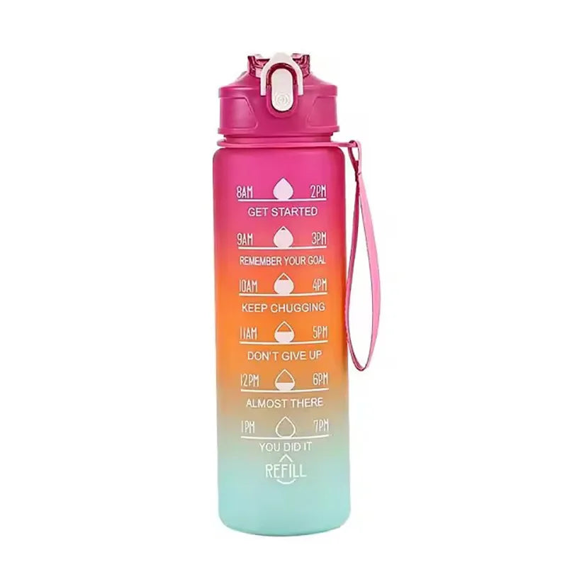 Sports Water Bottle with Time-Tracking Straw Leak Proof Locking Flip Cover for Easy Carr detail view