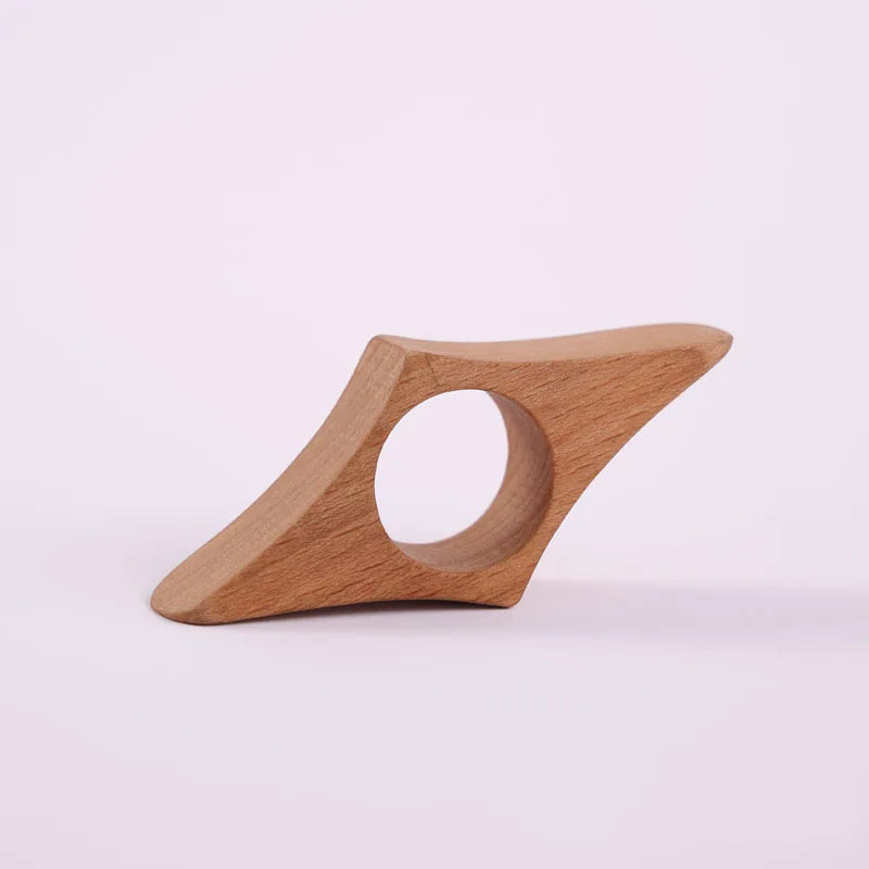 Solid Wood Thumb Book Support Book Page Holder Reading Finger Ring Page Clamp Conveni alternate view