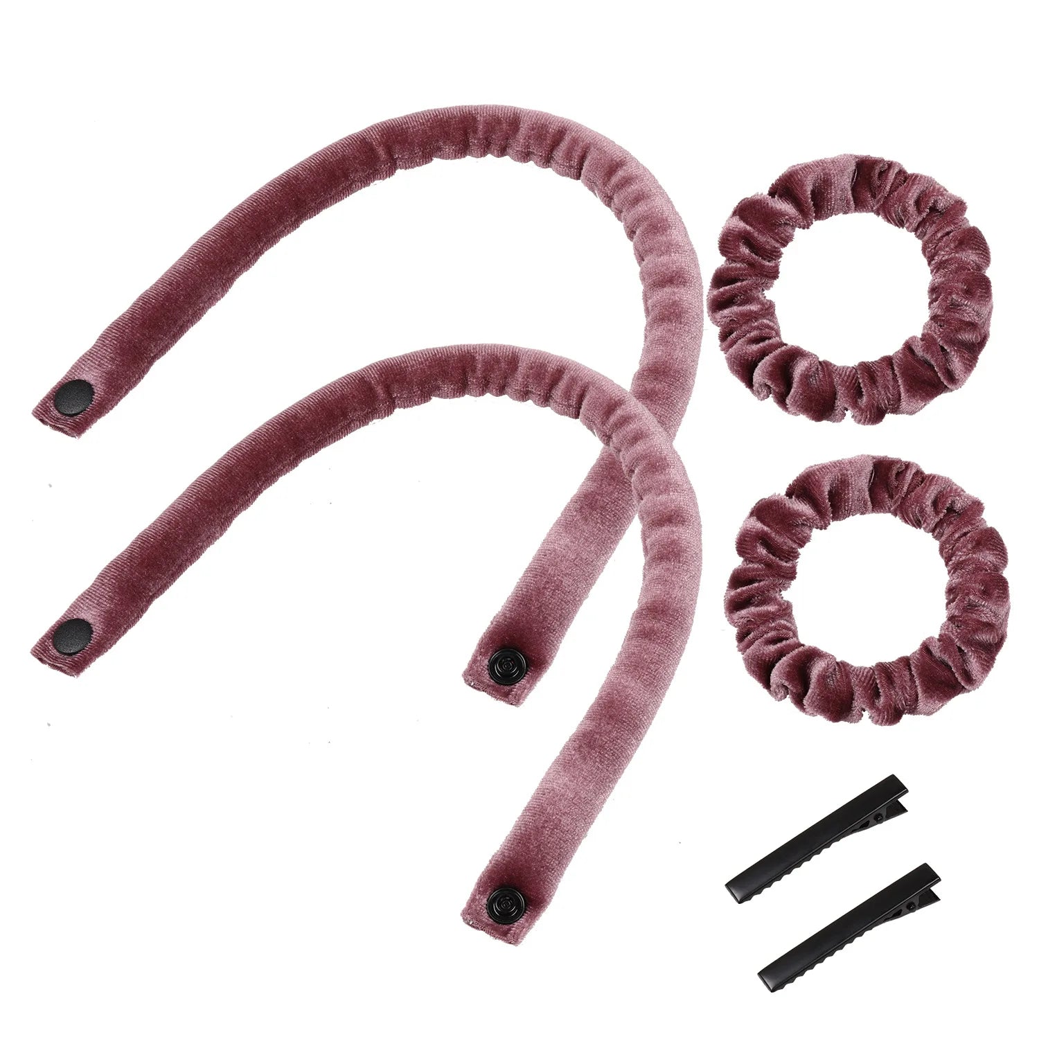 6Pcs Heatless Curling Rod Set No Heat Hair Curler Overnight Wave Maker Scrunchies Hair C detail view